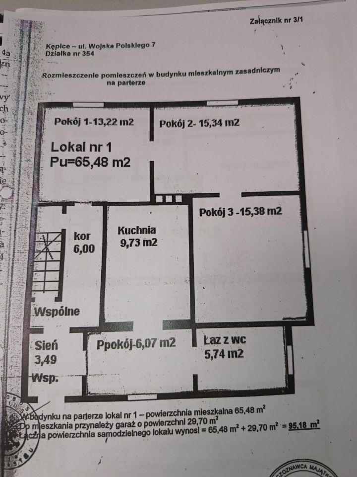 Mieszkanie 3-pokojowe Słupsk, Wojska Polskiego7