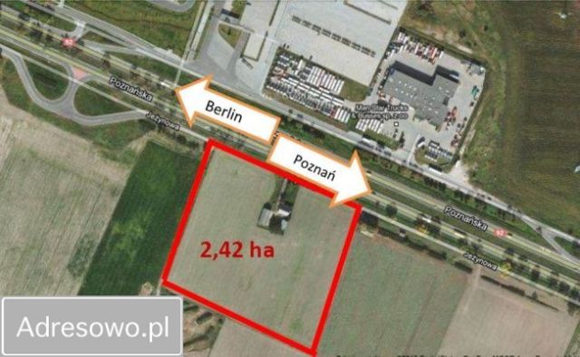 Działka inwestycyjna Sady, ul. Poznańska. Zdjęcie 1