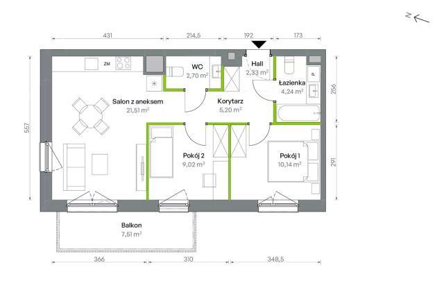 Mieszkanie 3-pokojowe Warszawa Targówek, ul. Oliwska. Zdjęcie 16