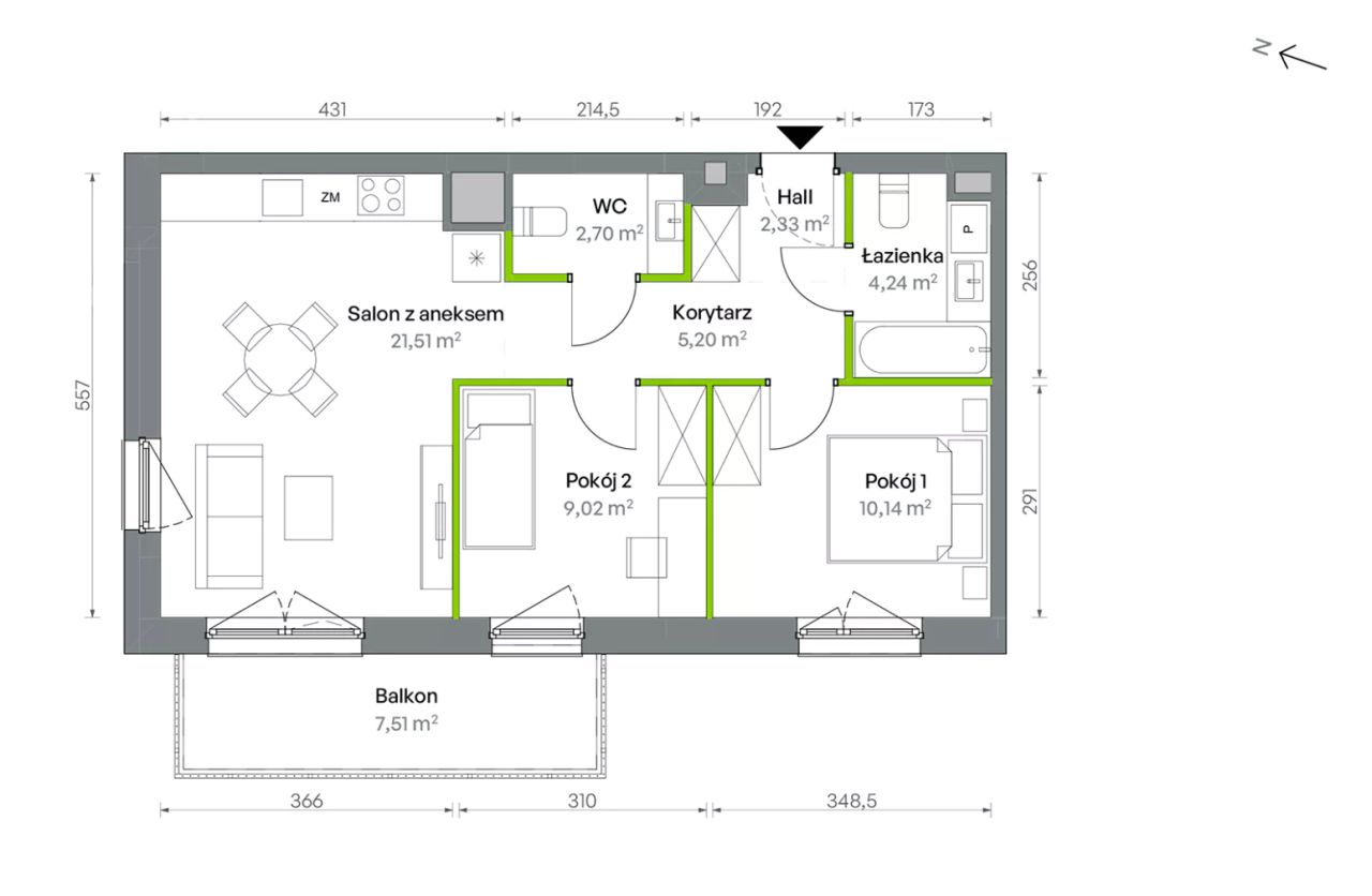 Mieszkanie 3-pokojowe Warszawa Targówek, ul. Oliwska. Zdjęcie 16