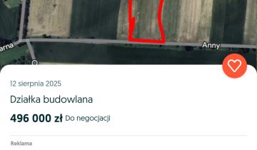 Działka rolno-budowlana Karczów, ul. Anny