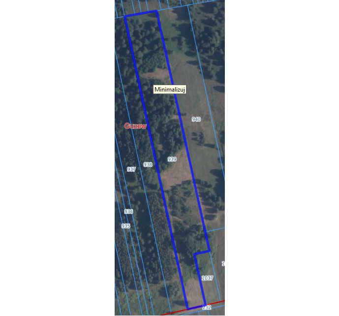 Działka rolna Guzew