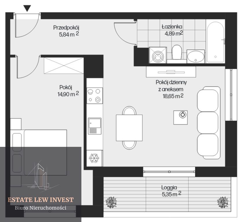 Mieszkanie 2-pokojowe Kraków, ul. Piasta Kołodzieja. Zdjęcie 5