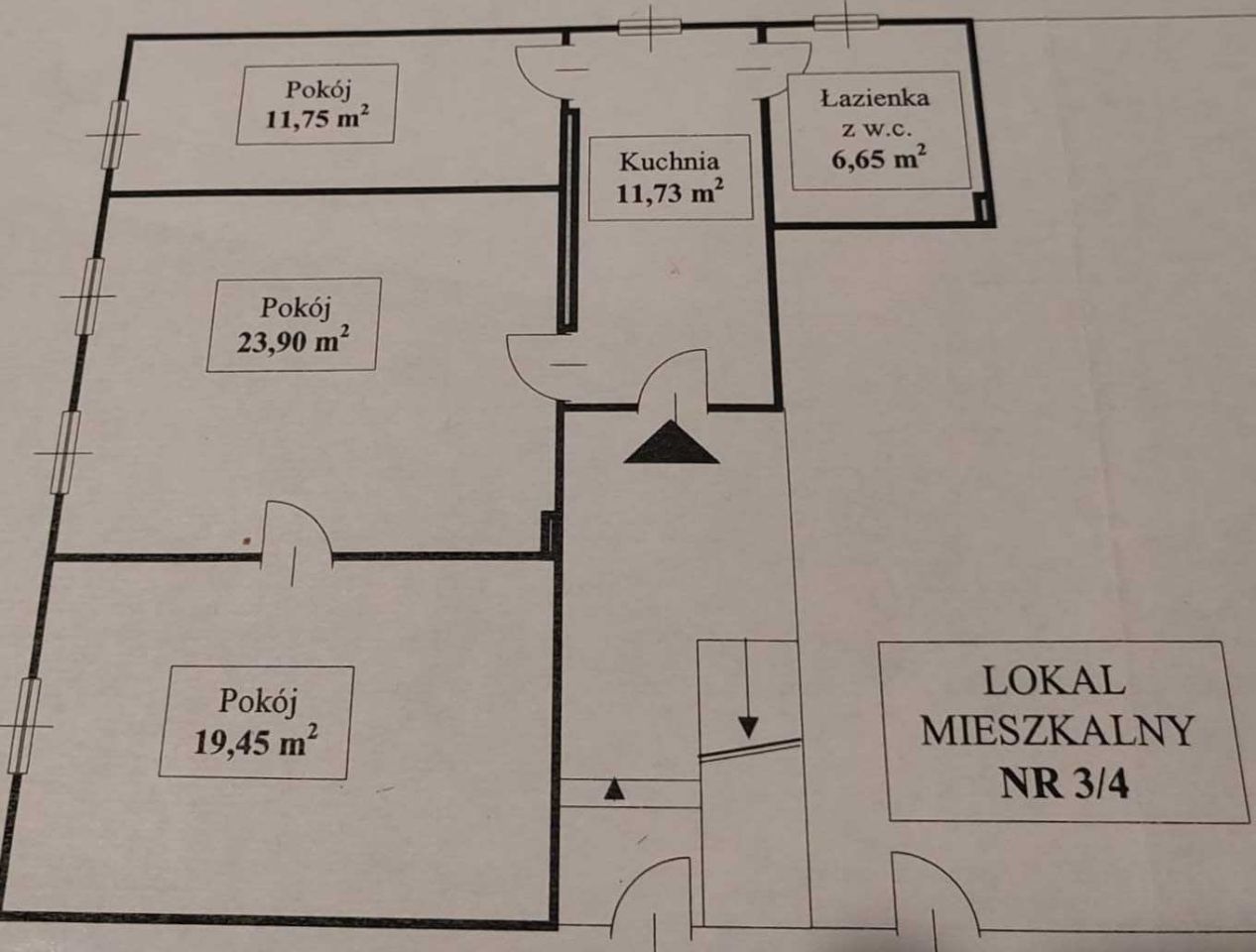 Mieszkanie 3-pokojowe Wąsosz. Zdjęcie 3