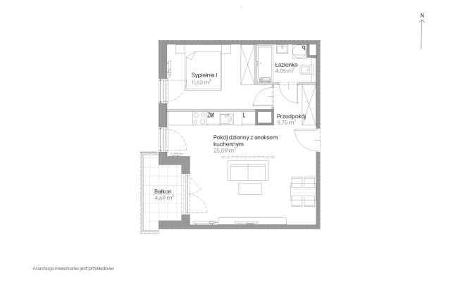 Mieszkanie 2-pokojowe Kraków Czyżyny, ul. Romana Ciesielskiego. Zdjęcie 14
