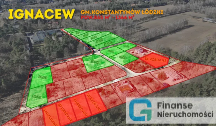 Działka inwestycyjna Konstantynów Łódzki Ignacew