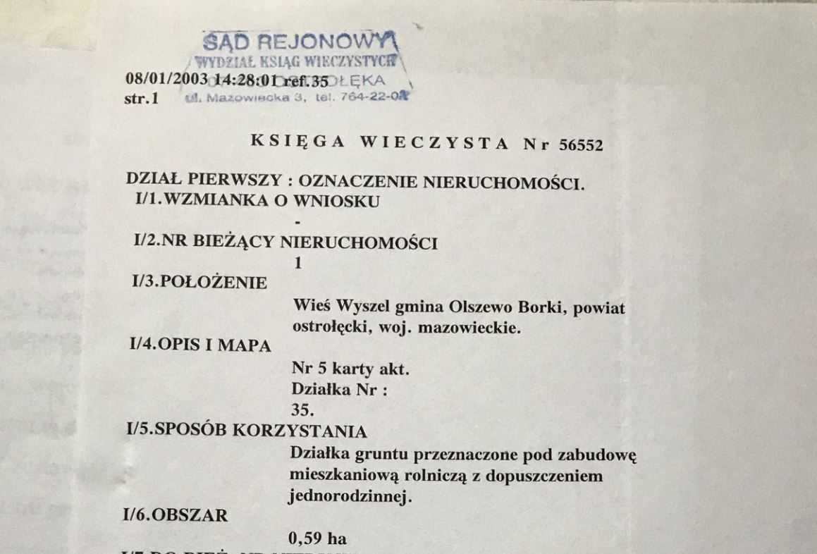 Działka rolno-budowlana Wyszel. Zdjęcie 3