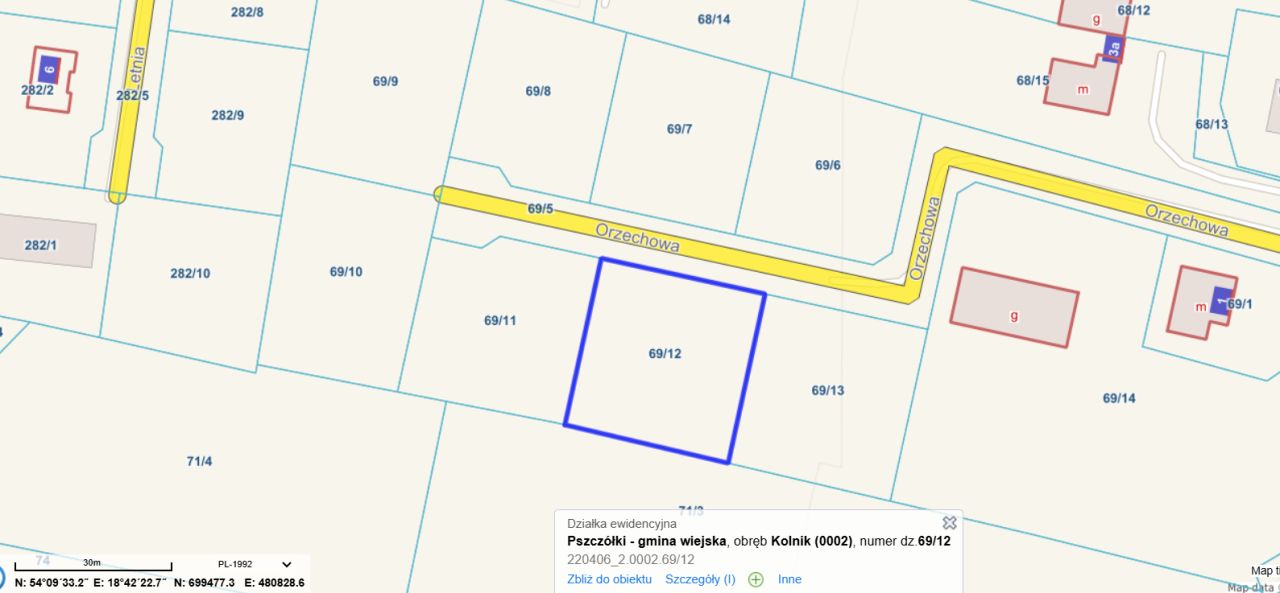 Działka budowlana Kolnik, ul. Orzechowa. Zdjęcie 2