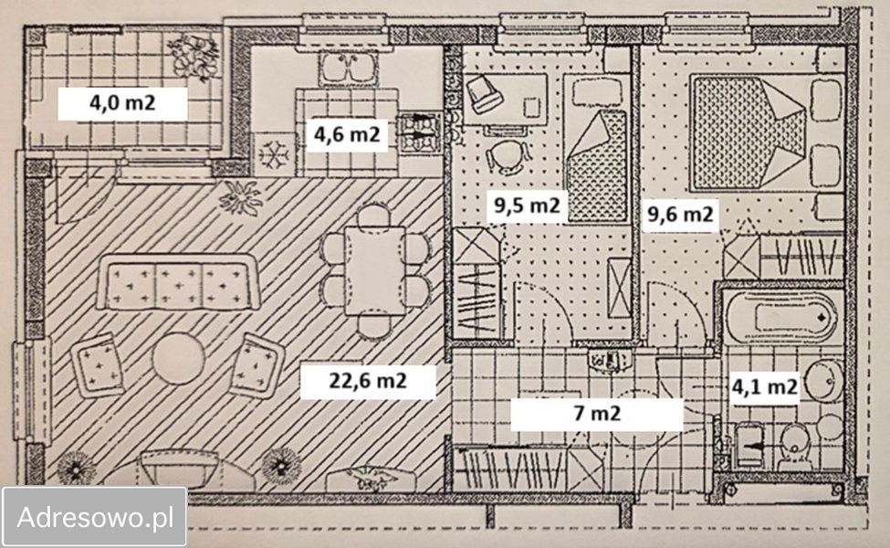 Mieszkanie 3-pokojowe Gdańsk Chełm, ul. Wawelska. Zdjęcie 11