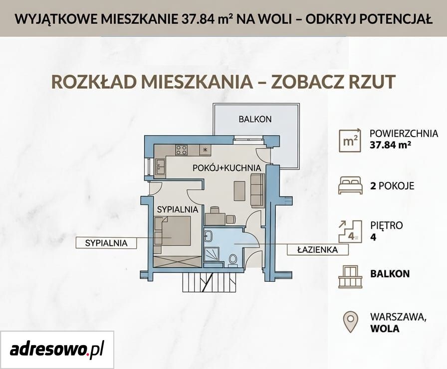 Mieszkanie 2-pokojowe Warszawa Bemowo, ul. Widawska. Zdjęcie 2