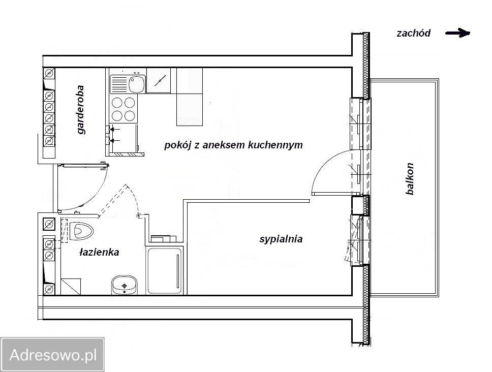 Mieszkanie 2-pokojowe Wrocław Krzyki, ul. Krzysztofa Komedy. Zdjęcie 14