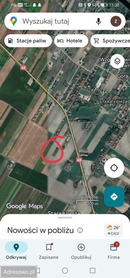 Działka rolno-budowlana Stara Łomża przy Szosie, ul. Polna. Zdjęcie 3