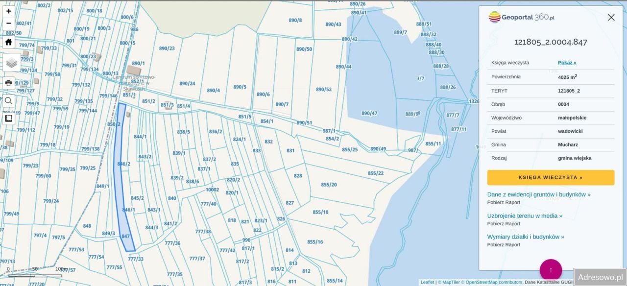 Działka budowlana Skawce. Zdjęcie 2