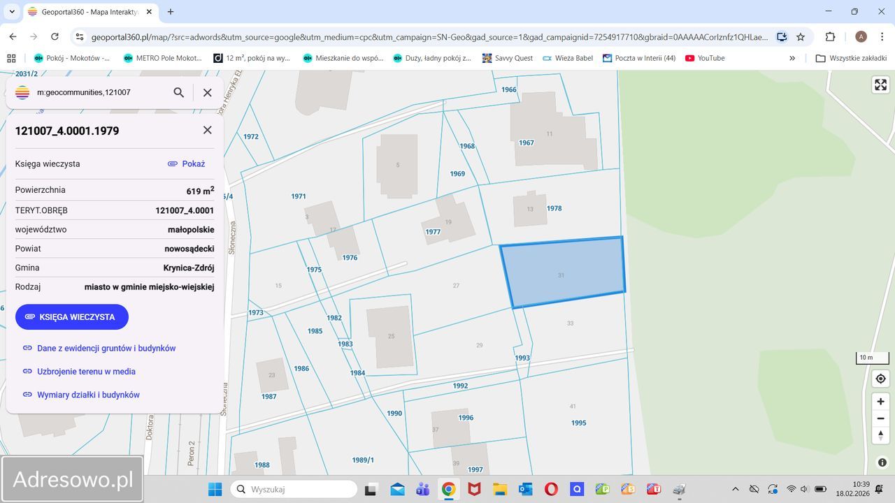 Działka budowlana Krynica-Zdrój, ul. Słoneczna. Zdjęcie 2