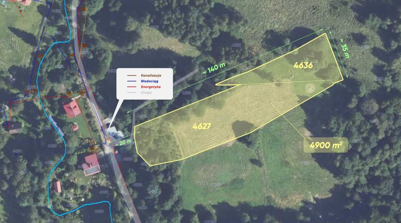 Działka budowlana Lachowice. Zdjęcie 8