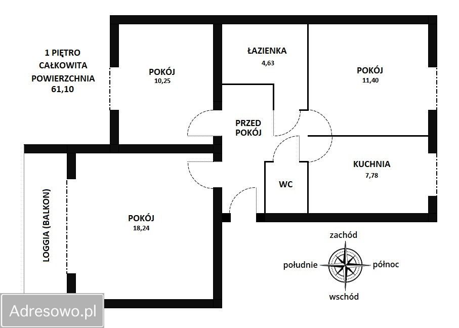 Mieszkanie 3-pokojowe Piła, ul. Prymasa Stefana Wyszyńskiego. Zdjęcie 20