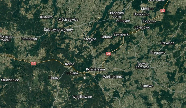 Działka inwestycyjna Kościerzyna-Wybudowanie, ul. Kościerska