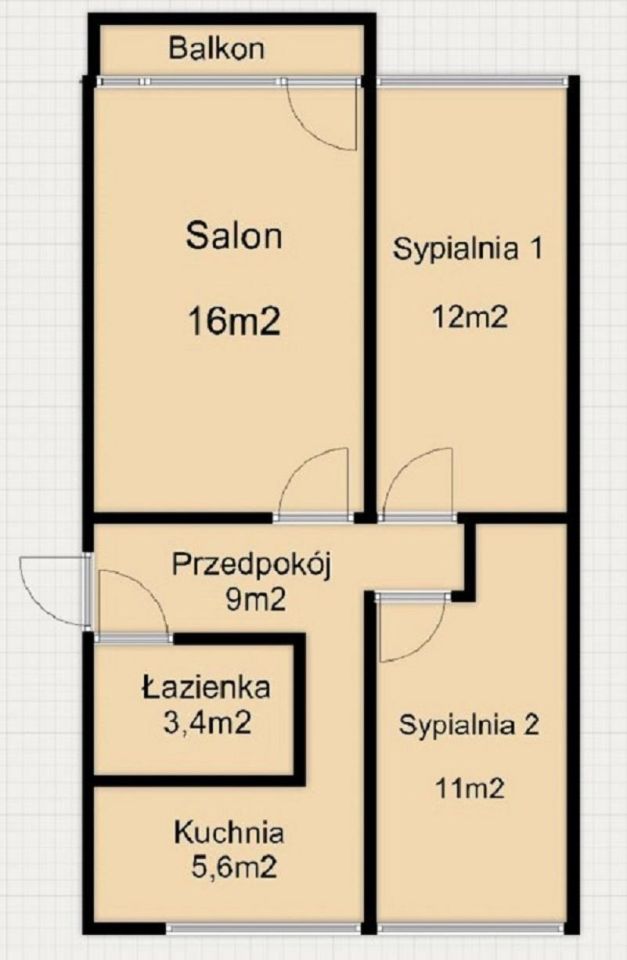 Mieszkanie 3-pokojowe Łódź Bałuty, ul. Inflancka. Zdjęcie 20