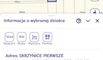 Działka budowlana Skrzynice Pierwsze