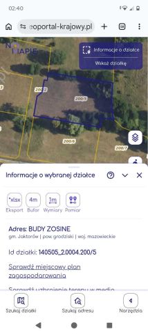 Działka budowlana Budy Zosine. Zdjęcie 1