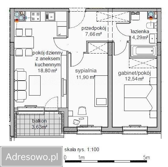 Mieszkanie 3-pokojowe Wrocław Kleczków, ul. Kleczkowska. Zdjęcie 8