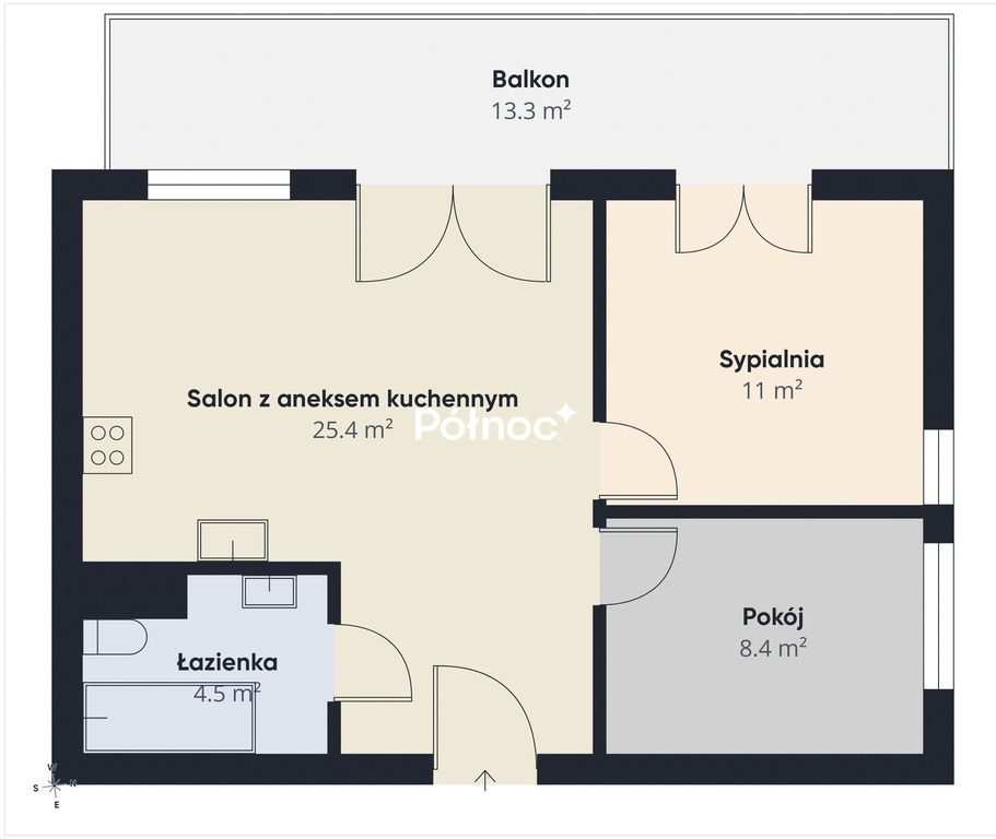 Mieszkanie 3-pokojowe Olsztyn Zatorze, ul. Marii Zientary-Malewskiej. Zdjęcie 15