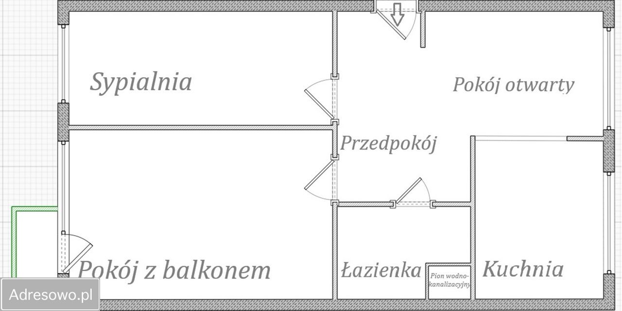 Mieszkanie 3-pokojowe Płock, ul. Jana Kochanowskiego. Zdjęcie 9