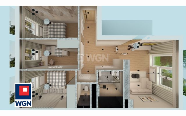 Mieszkanie 4-pokojowe Elbląg Zawada, ul. Marcina Kasprzaka. Zdjęcie 1