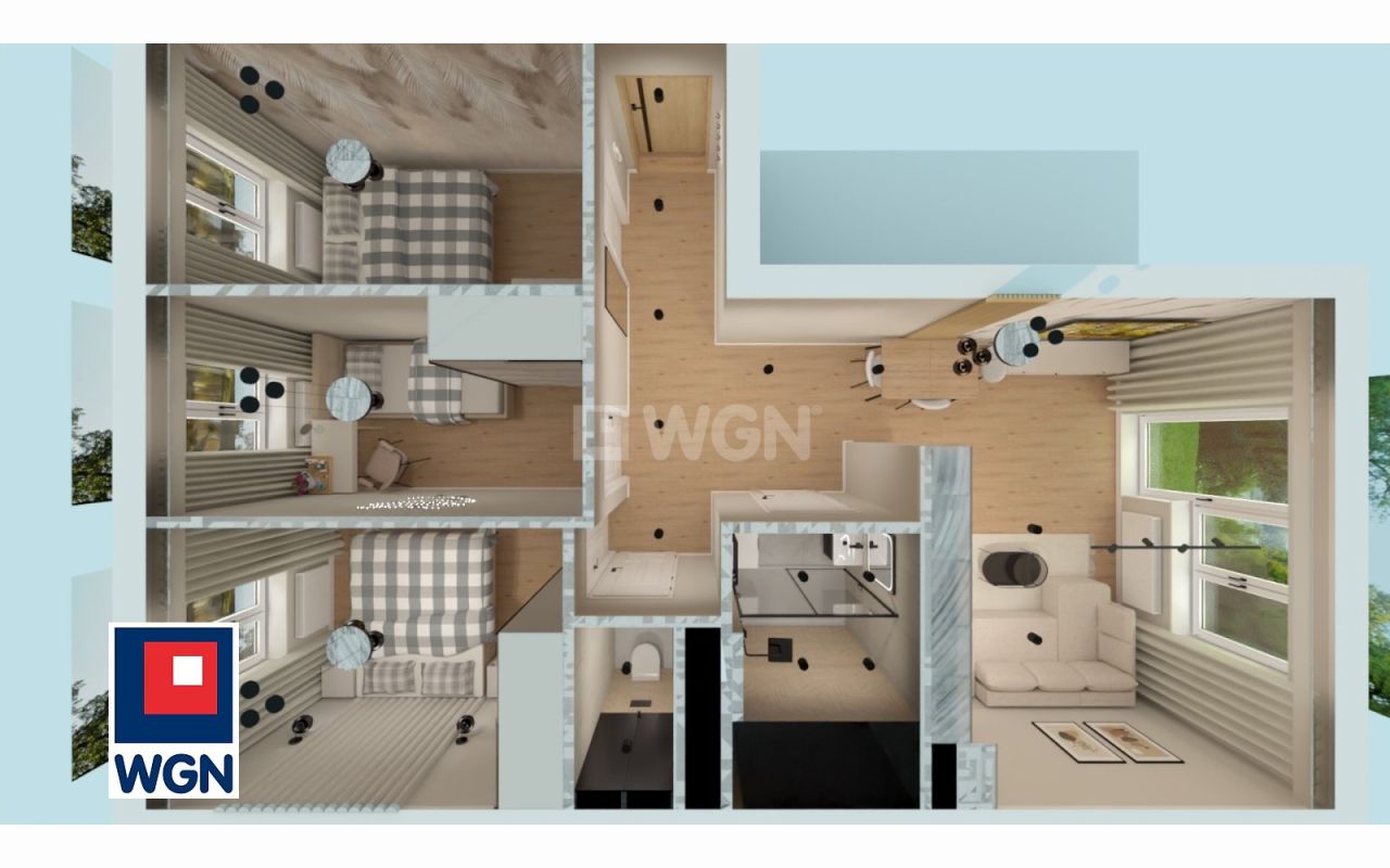 Mieszkanie 4-pokojowe Elbląg Zawada, ul. Marcina Kasprzaka. Zdjęcie 1