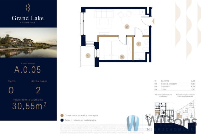 Mieszkanie 2-pokojowe Mikołajki, ul. Michała Kajki. Zdjęcie 2