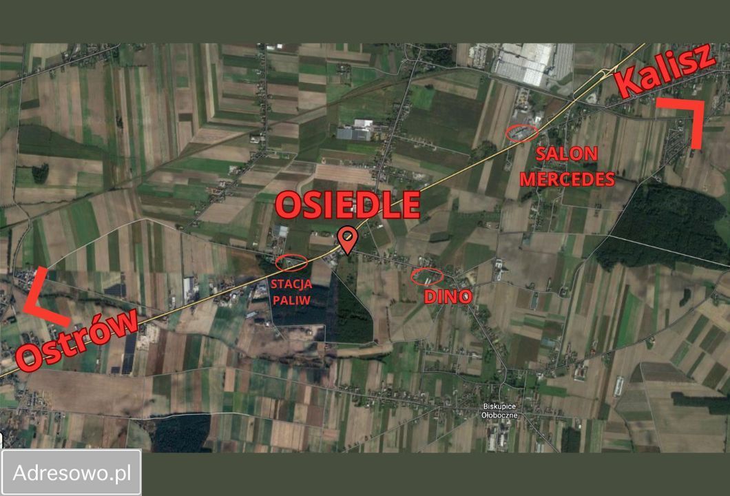 Działka budowlana Biskupice Ołoboczne, ul. Ostrowska. Zdjęcie 5