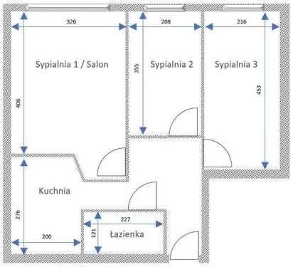 Mieszkanie 3-pokojowe Kraków, ul. Okólna. Zdjęcie 6