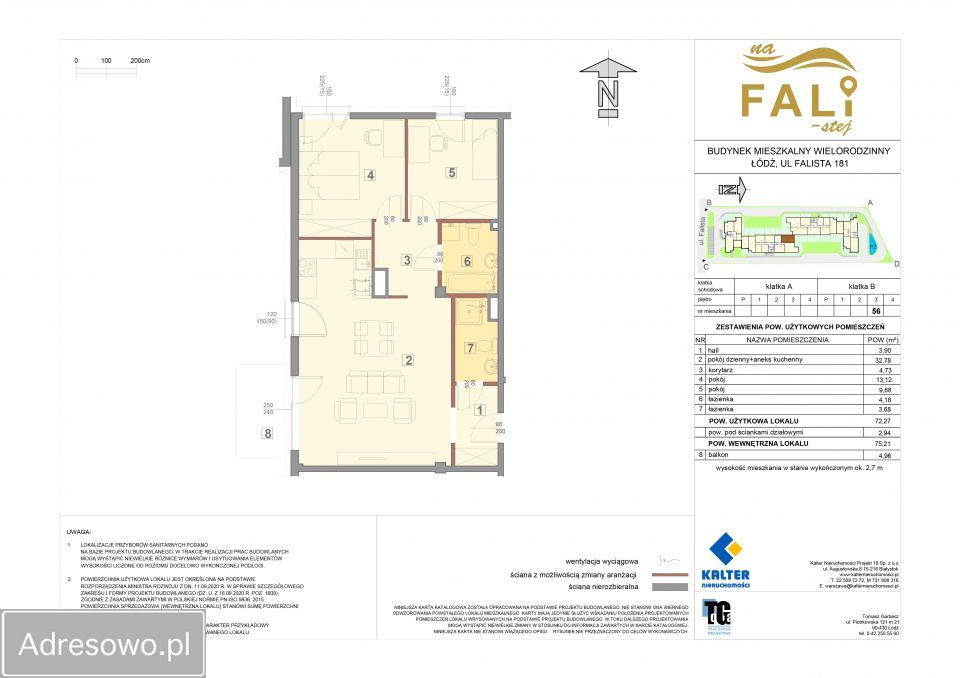 Mieszkanie 3-pokojowe Łódź Polesie, ul. Falista. Zdjęcie 10