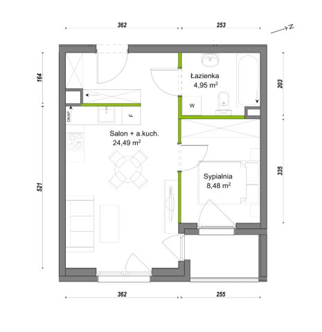 Mieszkanie 2-pokojowe Wrocław Ołtaszyn, ul. Orawska. Zdjęcie 8