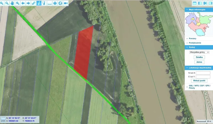 Działka rolna Dębno