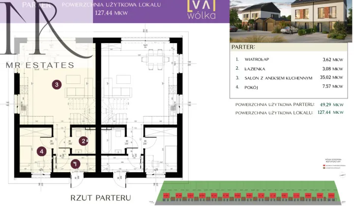 bliźniak, 5 pokoi Wólka Kosowska