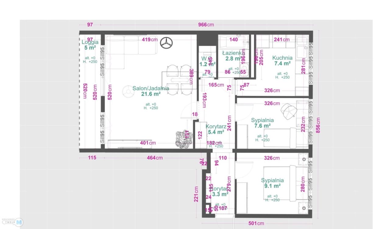 Mieszkanie 3-pokojowe Kielce Sady. Zdjęcie 11