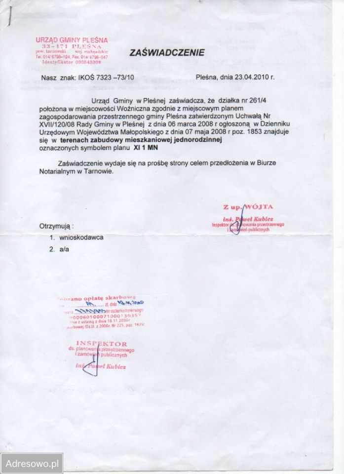 Działka budowlana Woźniczna. Zdjęcie 7