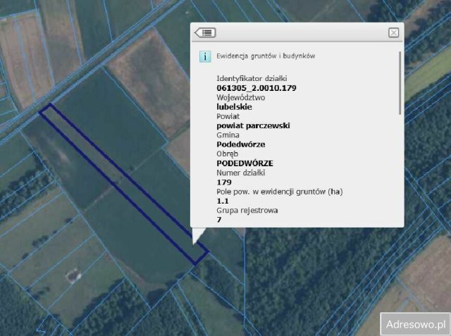 Działka rolna Podedwórze. Zdjęcie 1