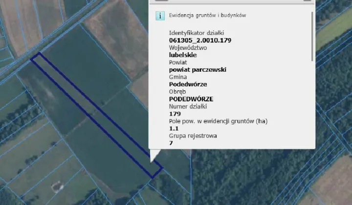 Działka rolna Podedwórze