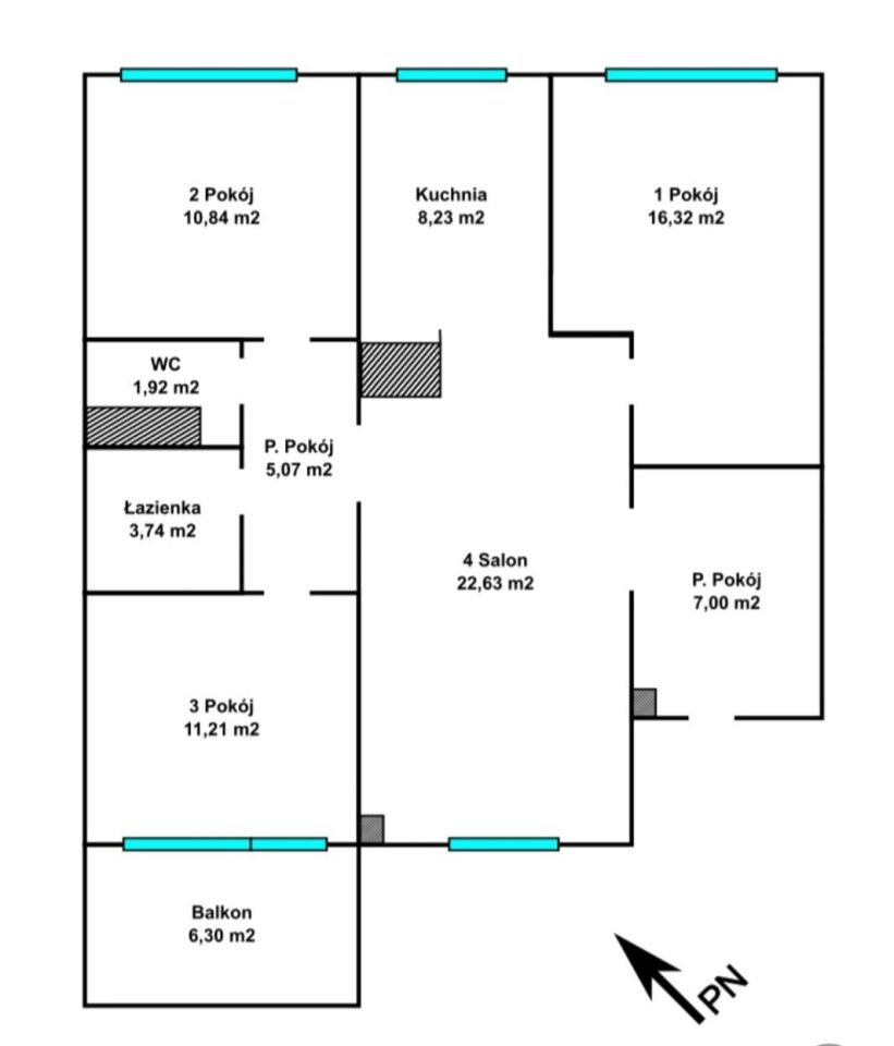Mieszkanie 4-pokojowe Wrocław Fabryczna, ul. Jerzego Bajana