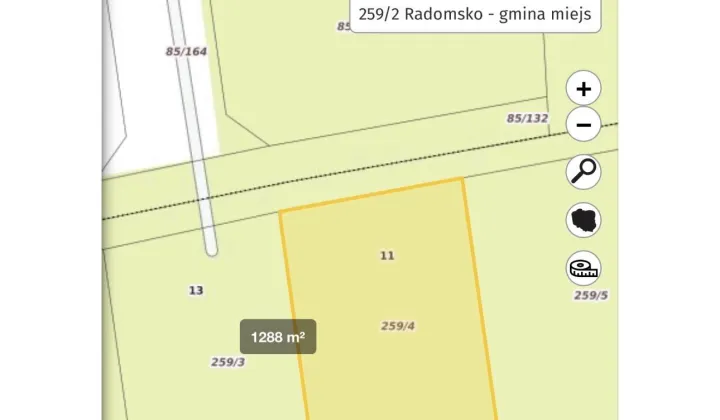 Działka budowlana Radomsko Centrum, Rumiankowa