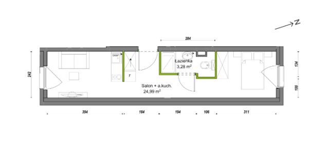 Mieszkanie 1-pokojowe Wrocław Ołtaszyn, ul. Orawska. Zdjęcie 8