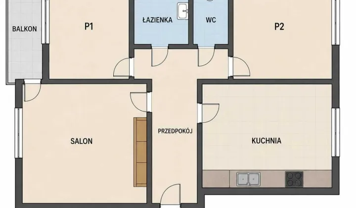 Mieszkanie 3-pokojowe Września Centrum, ul. Legii Wrzesińskiej