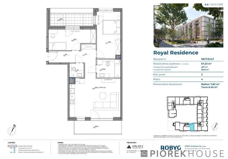 Mieszkanie 3-pokojowe Warszawa Wilanów, ul. Adama Branickiego