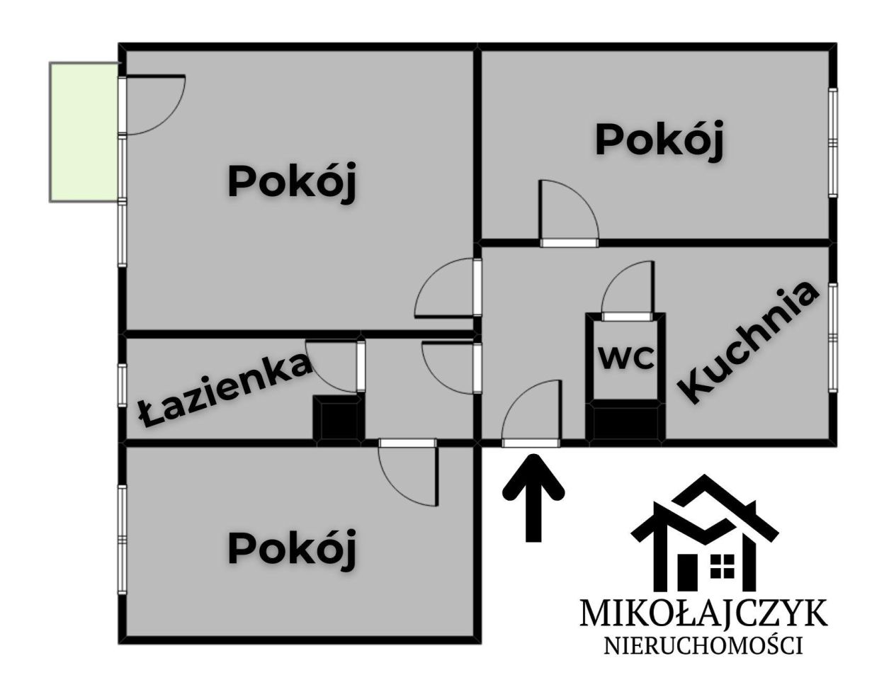 Mieszkanie 3-pokojowe Górowo Iławeckie, ul. Tadeusza Kościuszki. Zdjęcie 14