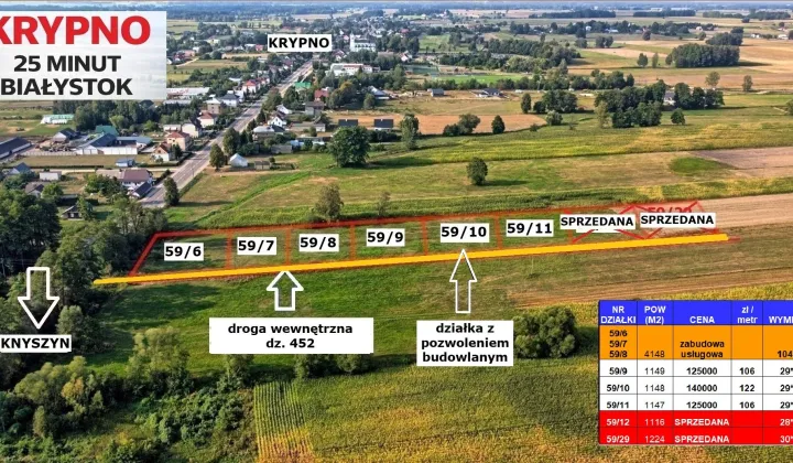Działka budowlana Krypno Kościelne