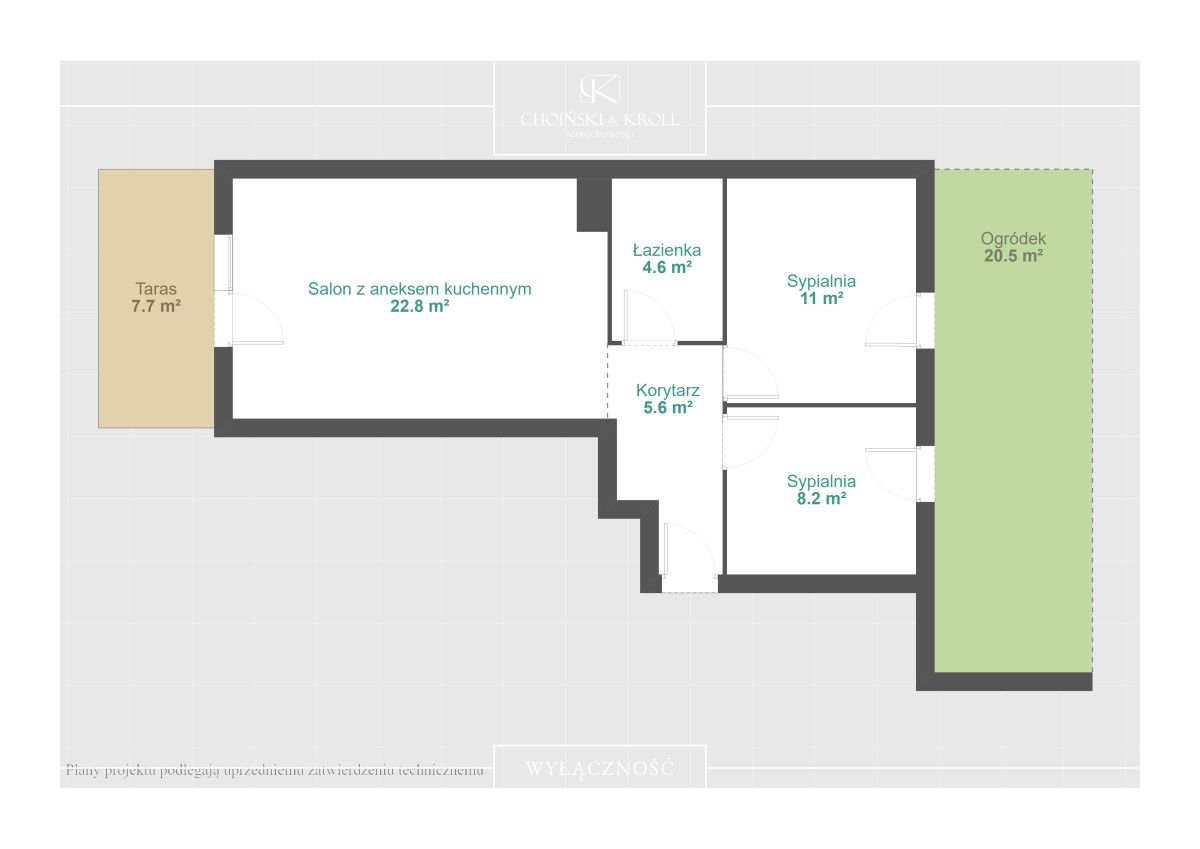 Mieszkanie 3-pokojowe Poznań Ogrody, ul. Janusza Meissnera. Zdjęcie 20