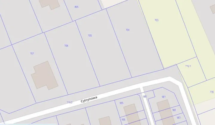 Działka budowlana Wąbrzeźno, ul. Cytrynowa