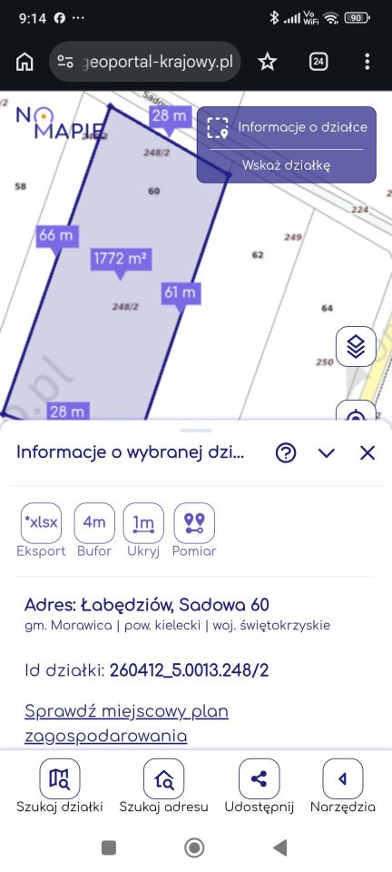 Działka budowlana Łabędziów, ul. Sadowa. Zdjęcie 2